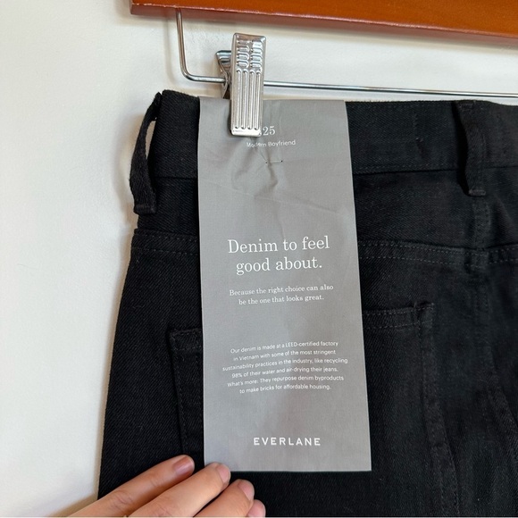 Everlane Modern Boyfriend Jeans in Black Size 25 NEW NWT - Picture 7 of 11